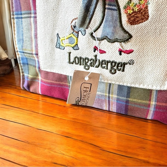 LONGABERGER Plaid Embroidered Tote Bag - NWT - Picture 7 of 14